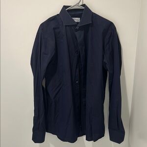 Eton Men's Navy Dress Shirt